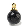 Synthetic Blue Goldstone Perfume Bottle Pendants G-K338-22G-10-1