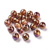 UV Plating Rainbow Iridescent Acrylic Beads PACR-H003-01-1