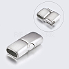 304 Stainless Steel Magnetic Clasps with Glue-in Ends X-STAS-P181-25P-2