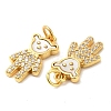 925 Sterling Silver Micro Pave Cubic Zirconia Charms STER-I010-30G-2