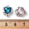 Rack Plating Alloy Rhinestone Charms PALLOY-F311-23P-3