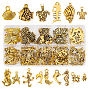   90Pcs 15 Style Tibetan Style Alloy Pendants FIND-PH0017-41-1