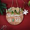 Natural MDF Board Door Hanging Decoration for Front Door Decoration HJEW-SZ0001-04-6
