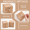 Square Kraft Paper Folding Boxes CON-WH0094-09-4