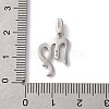 925 Sterling Silver Micro Pave Clear Cubic Zirconia Pendants STER-H117-01P-06-3