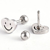 201 Stainless Steel Barbell Cartilage Earrings EJEW-R147-25-2