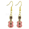 Golden Alloy Enamel Dangle Earrings EJEW-JE05653-3