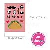 48 Sheets 8 Styles Cinco de Mayo Paper Make a Face Stickers DIY-WH0467-006-2