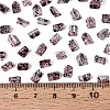 Transparent Spray Painted Glass Seed Beads SEED-L011-10A-21-4