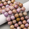 Natural Lepidolite/Purple Mica Stone Beads Strands G-K401-A01-12mm-1