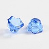 Lt.Blue Dyed Transparent Acrylic Flower Beads X-PL548-8-2