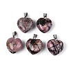 Natural Rhodonite Pendants G-T143-49F-1