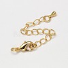 PVD Vacuum Plating Brass Chain Extender KK-I598-16G-RS-1