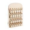 4-Tier Wood Earring Display Card Stands ODIS-WH0054-01-1