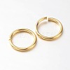 Eco-Friendly PVD Vacuum Plating & Long-Lasting Plated Brass Open Jump Rings X-KK-E663-6mm-G-2