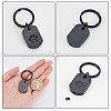 Rectangle with Paw Print 304 Stainless Steel Pet Memorial Urn Ashes Keychains STAS-WH0029-80EB-3