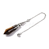 Natural Tiger Eye Pointed Dowsing Pendulum Big Pendants G-H285-06P-A02-4