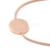 Enamel Oval with Star Link Slider Bracelet with Snake Chain for Women STAS-P302-11KCG-4