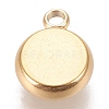 Ion Plating(IP) 304 Stainless Steel Pendant Cabochon Settings X-STAS-K202-03B-G-2