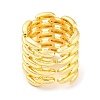 Rack Plating Brass Oval Open Cuff Rings RJEW-Q784-05G-3