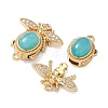 Brass Micro Pave Clear Cubic Zirconia Box Clasps KK-C075-43A-G-2