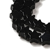 Natural Black Onyx(Dyed & Heated) Beads Strands G-G085-B44-02-3