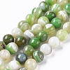 Natural Striped Agate/Banded Agate Beads Strands G-G582-10mm-61-1