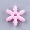 Opaque Solid Color Acrylic Paddle Beads MACR-T030-01-2