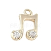 Rack Plating Brass with Cubic Zirconia Pendants KK-Q018-06G-1