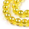 Electroplate Transparent Glass Beads Strands GLAA-T032-T10mm-AB11-3