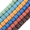 Synthetic Lava Rock Beads Strands G-S359-171-1