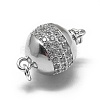 Rhodium Plated 925 Sterling Silver Box Clasps STER-L057-008C-4