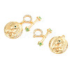 Rack Plating Brass Micro Pave Clear Cubic Zirconia Toggle Clasps KK-N233-183-3