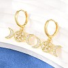 Brass Micro Pave Cubic Zirconia Hoop Dangle Earrings EJEW-G471-52G-3