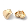 Heart Brass Stud Earrings EJEW-D098-07G-2