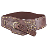 Imitation Leather with Alloy Rivet Chain Belts AJEW-WH20006-252-1