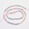 Natural Morganite Round Bead Strands G-I159-4mm-4