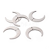 201 Stainless Steel 2-Loop Link Charms STAS-N090-LA039-P-2