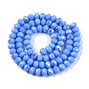 Electroplate Opaque Solid Color Glass Beads Strands EGLA-A044-P6mm-L17-2