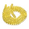 Drawbench Transparent Glass Beads Strands GLAD-Q012-8mm-06-4