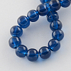 Spray Painted Transparent Glass Beads Strands DGLA-R024-12mm-01-2