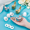 Round Plastic Push-On Toilet Bowl Bolt Caps Covers with Extra Washers and Ceramics Display Decorations AJEW-NB0008-29-3