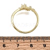 Brass Micro Pave Clear Cubic Zirconia Cuff Open Rings for Women CU-CBAE7DF-12G-06-5