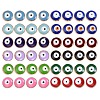 48Pcs 12 Colors Alloy Enamel European Beads ENAM-SZ0001-52-6