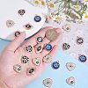 30Pcs 6 Style Alloy Enamel Pendants ENAM-SZ0003-30-3