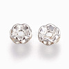 Iron Crystal Rhinestone Spacer Beads RB-A008-6MM-S-2