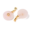Natural Rose Quartz Pendants G-P628-03G-08-2