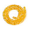 Electroplate Transparent Glass Beads Strands EGLA-Q132-4MM-A18-2