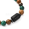 12 Constellations Natural Tiger Eye & Picture Jasper & Agate & Black Onyx Round Beaded Stretch Bracelets for Men Women WGB9E7C-03-2