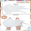 Wing Pattern Polyester Embroidered Lace Appliques DIY-WH0530-95-2